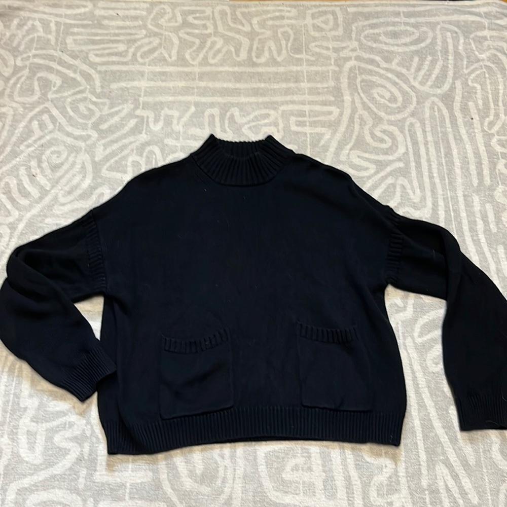 J. Crew Black Mock Neck Sweater